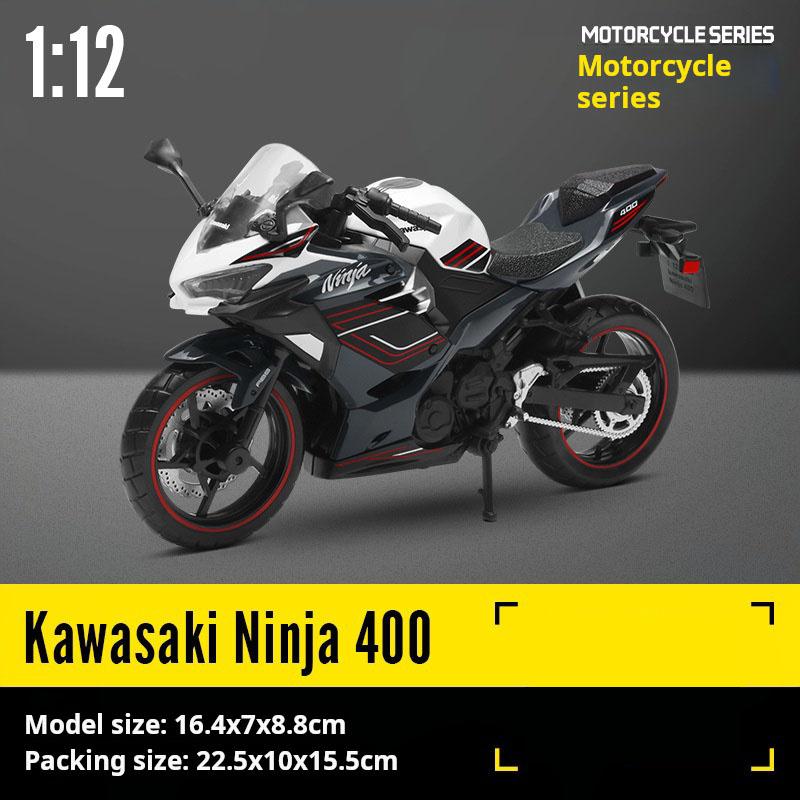 1/12 Scale Motorcycle Model for Kawasaki 400 Shock-Proof Alloy Motorcycle Model Toy Car Decoration Bracket Children's Toy