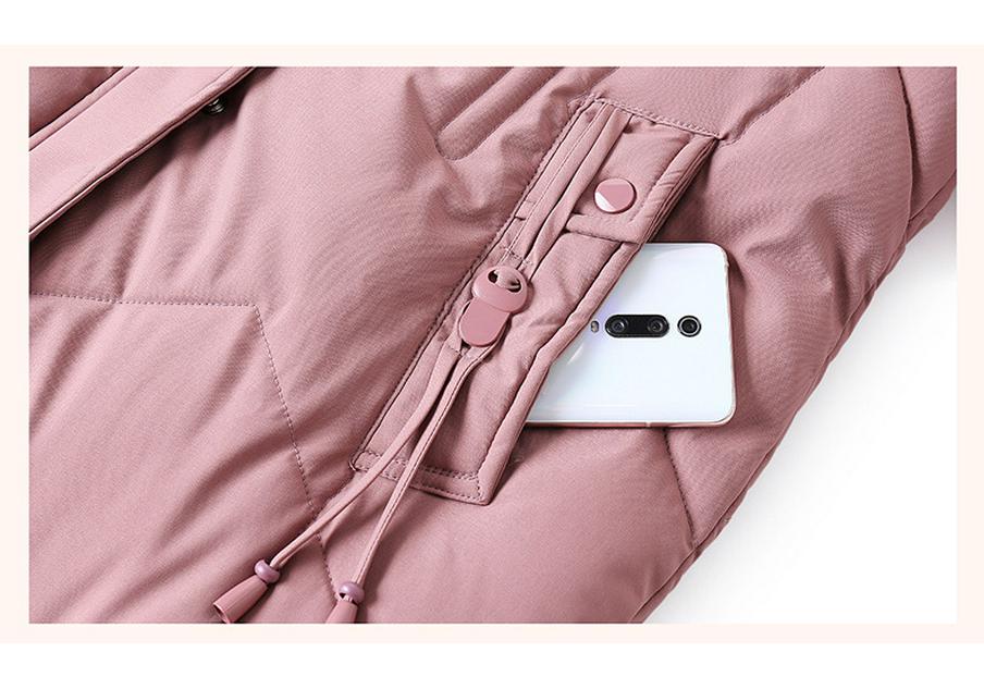 Mamas Winter 2025 Plus Samt Mittellange Daunenjacke für Frauen mittleren Alters und ältere Frauen