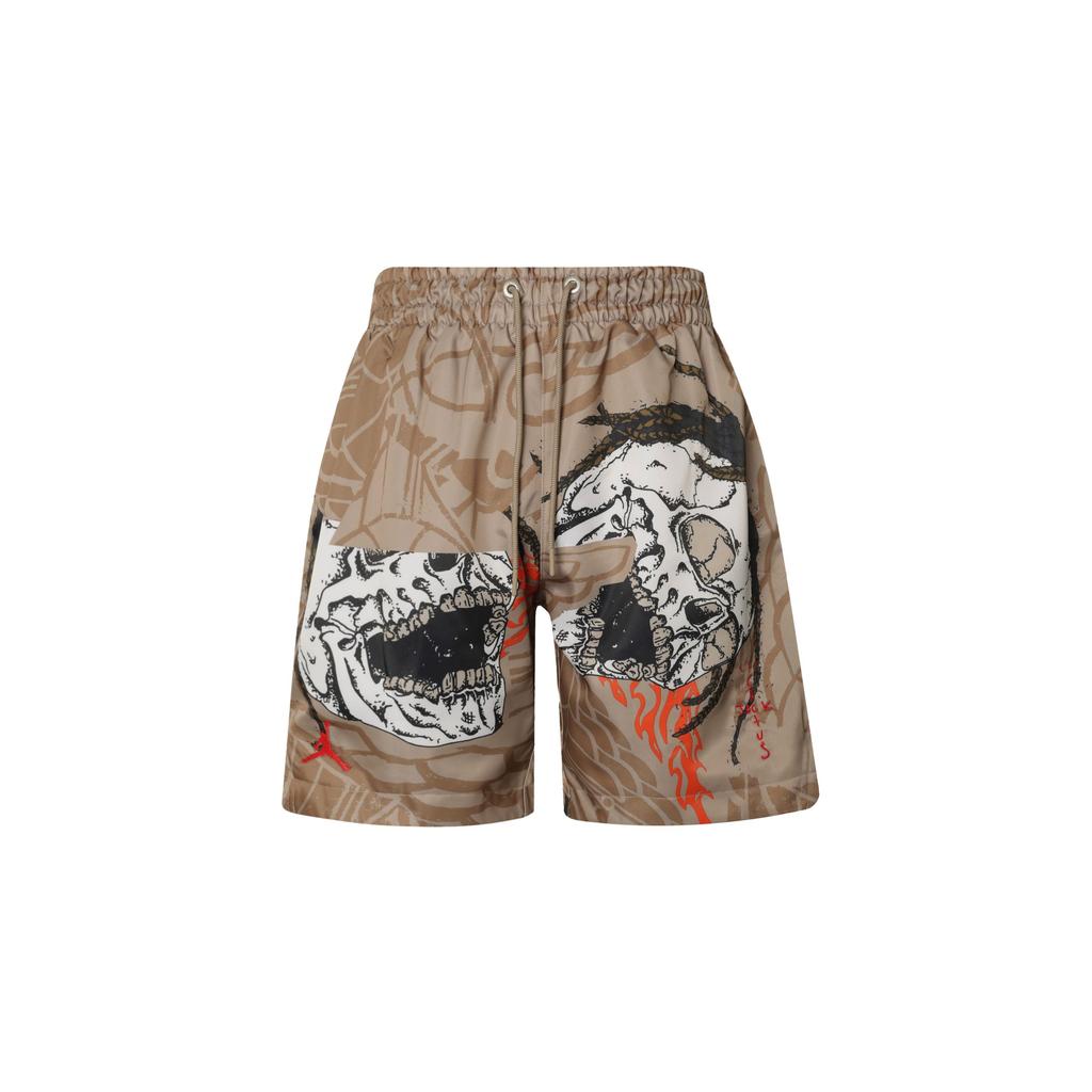 Air Jordan Skull Print Casual Shorts Men Bottoms Khaki CZ0167-247