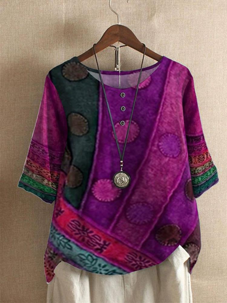 Women's T-shirt Loose Fashion Loose Print Top