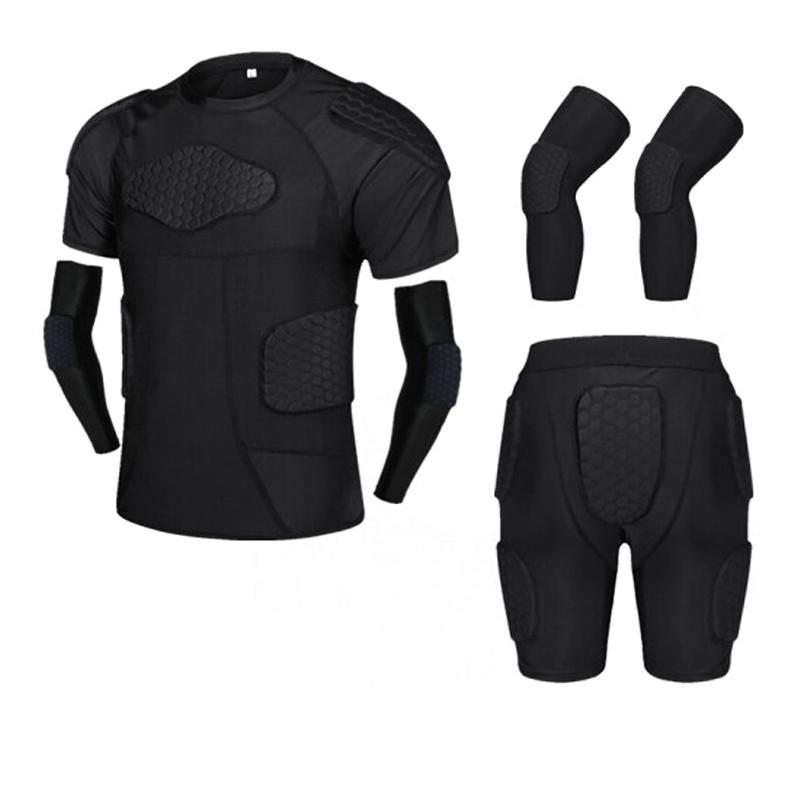 Sports Honeycomb Anti-Collision Suit Anti-Collision T-Shirt Shorts Football Cycling Sports Protective Gear M
