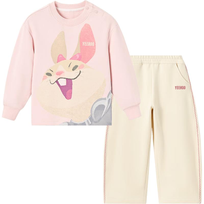 YEEHOO Girls  Casual Spring Two-Piece Sweatshirt Set 100