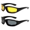 Sports Windproof Cycling Glasses Men Women Motorcycle Riding Anti-UV Goggles Yellow/Grey Lens Sunglasses Car Driving Eyewear