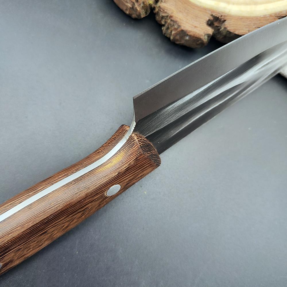 Forged Chef's Boning-Slicing Cleaver Professional Kitchen Knife for Meat Peeling Cutter Grill Knife with Sheath