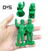 4 Pcs Green Military Man Statue Miniature Soldier Figurines Collectible Soldier Ornament for Desk Decorations Military Themed Parties