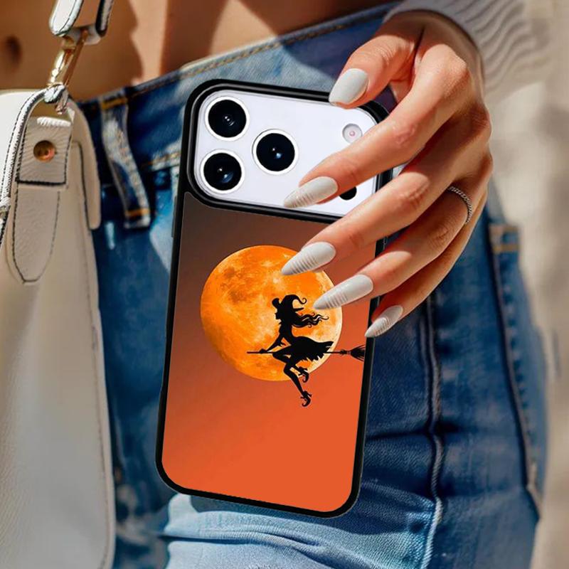 Moon Witch Horror Phone Case For iPhone 17 Air 14 15 13 12 Max Cover For Apple 16e 11 Pro Max Plus Coque