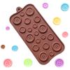 Jewelry Making Supplies Button Silicone Mold, Food Grade Non Stick Chocolate Candy Casting DIY Epoxy Resin Crafts Tray, Flexible Easy Release Mold for