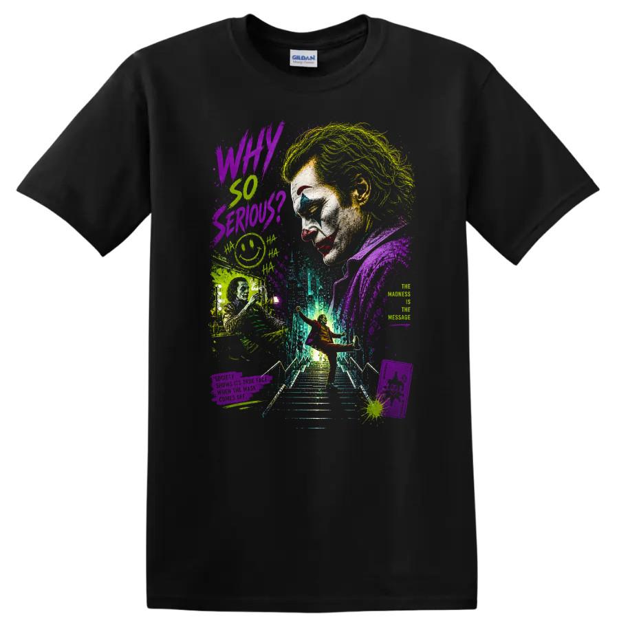 Joker Why So Serious Graphic T Shirt Vintage Style Movie Art Tee