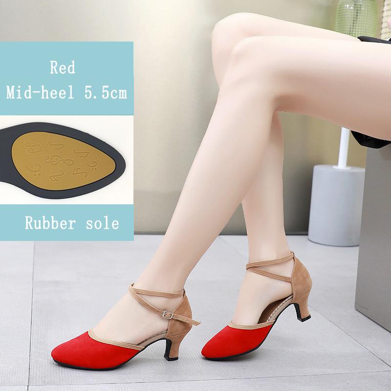 Middle Heel Dance Shoes Women's Modern Dance Shoes Latin Dance Shoes Adult Square Dance Shoes Social Dance Shoes