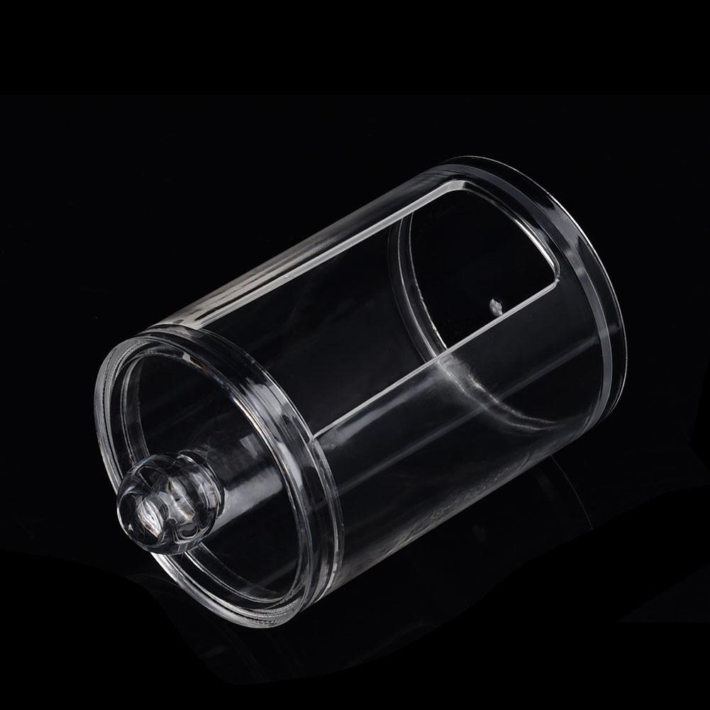 Round Clear Acrylic Makeup Cotton Pad Swab Holder Makeup Cosmetic Storage Organizer Box