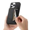 For iPhone 16 Pro Case Magnetic Detachable Zipper Card Holder Leather+TPU Phone Cover