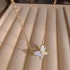 Butterfly Shell Pendant Necklace - Elegant, Non-fading, Versatile Design for Women