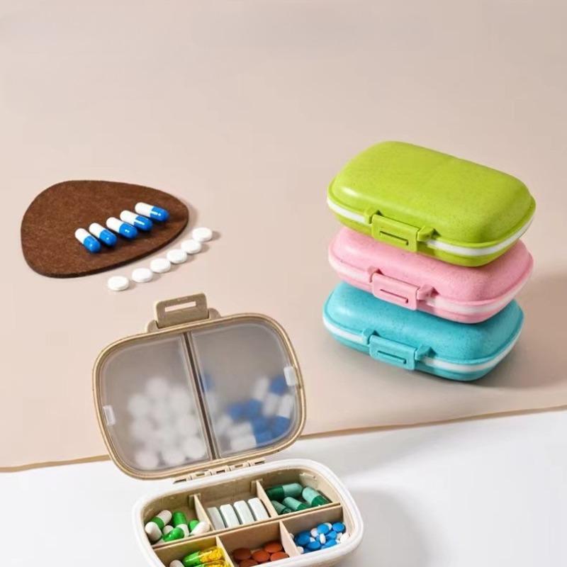 Convenient Mini Sealed Waterproof and Moisture-proof 8 Compartments 7 Days a Week Pill Dispensing Storage Box Pill Box