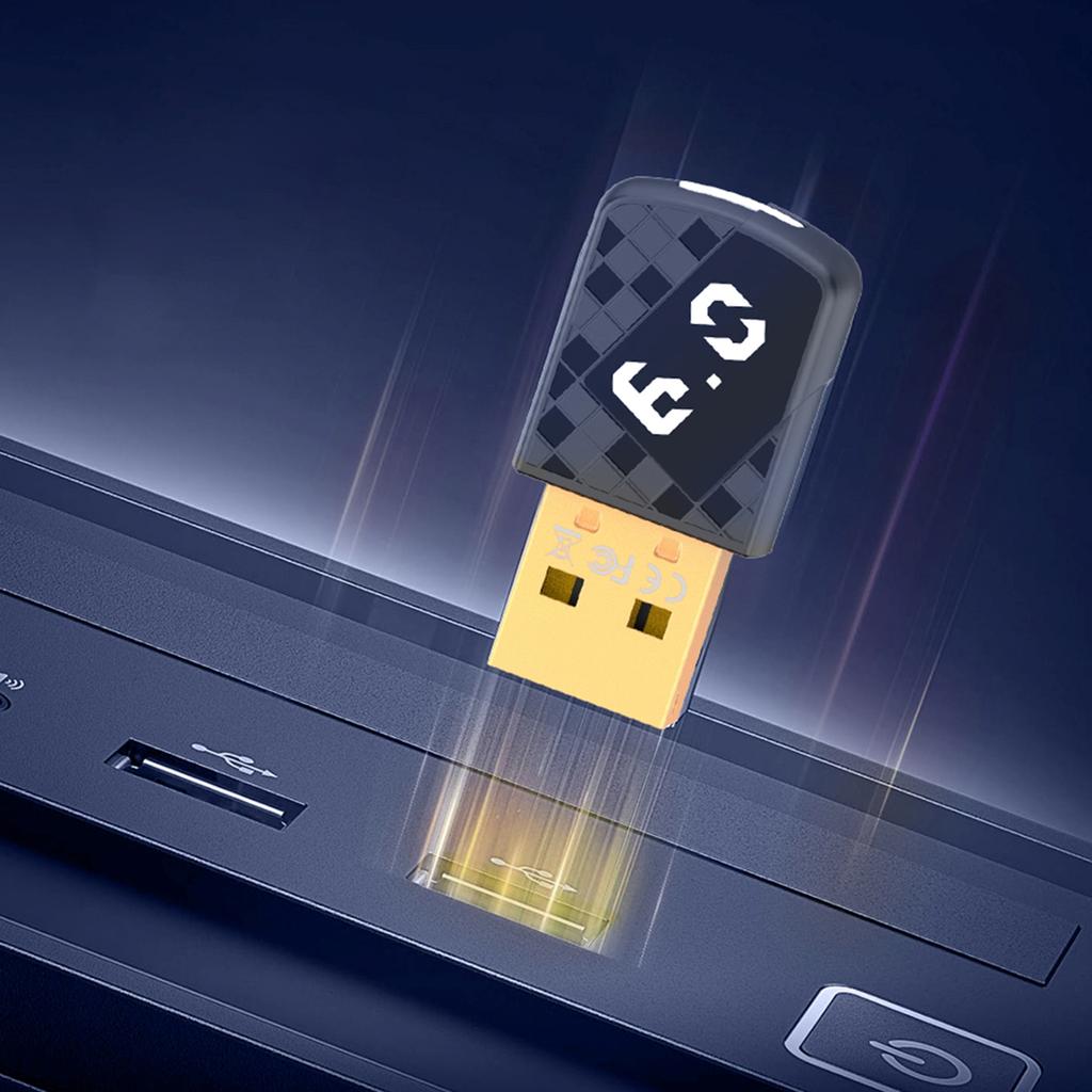 Bluetooth-compatible 6.0 USB Wireless Audio Adapter Plug & Play Dongle Adapter for Headset Speaker Keyboard Mouse Printer
