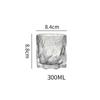 Glacier Old Fashioned Whiskey Glass Matte Ice Surface Wine Rock Glass Whisky Tumbler Vodka Cup Beer Mug Wooden Gift Box Packing