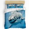 Shark Bedding Set For Bedroom Bed Home Inhabitants Of Ocean Sharks Whales Dolphins Octopus Duvet Cover Quilt Cover Pillowcase