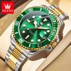 OLEVS New Man Watch Luxury Top Brand One-Way Rotating Outer Ring Design Quartz Watch for Men Auto Date Waterproof Wrist Watches