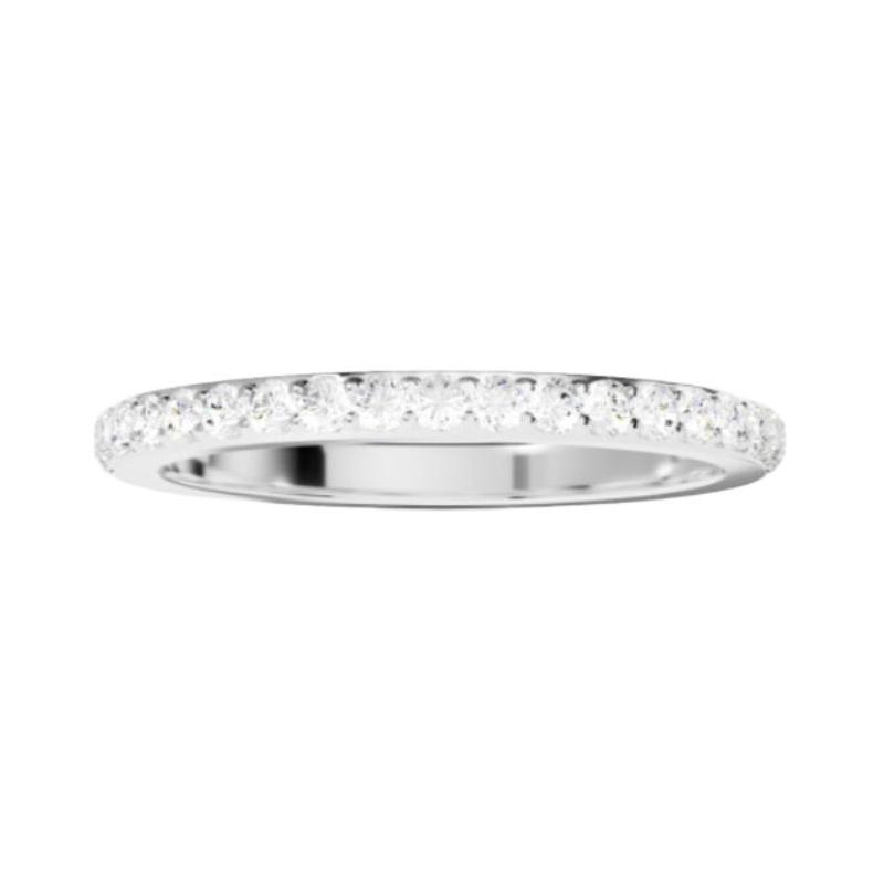 APM Monaco Line pavé synthetic cubic zirconia ring for men and women, couple model, silver white W23420OX