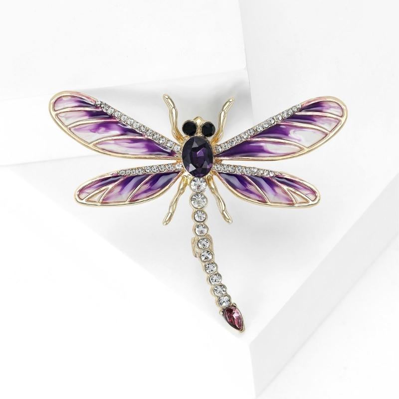 Multipurpose Fun Sophisticated Dragonflies Brooch Elegant Designs Portable Fashion Accessory for Performers Daily Outfit
