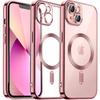 iPhone 13 Case, Electro MagSafe, Pink + Screen Protector