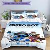 Astro Bot Rescue Mission Juego de Ropa de Cama de 3 Piezas Funda Nórdica con 2 Fundas de Almohada Regalo de Cumpleaños para el Hogar