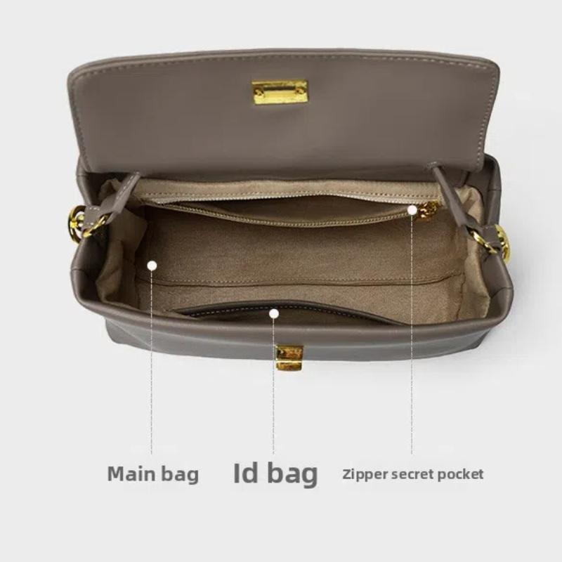 Texture Soft Women Leather Handbag, New Retro Small Square Bag, Versatile and Fashionable Shoulder Bag, Crossbody Women's Bag