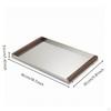 Tray with Mirrored Base Rectangular Bottom for Console Table, Living Room, Guest