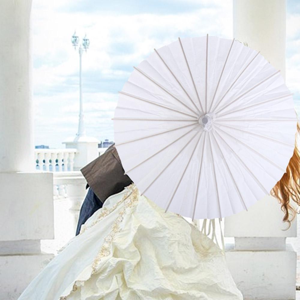 1Pcs Wedding Birthday for Baby Shower DIY Handmade Long-handle Painting Supplies Photography Prop Dance Prop Paper Umbrella