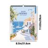1pc, 2026 Travel Calendar, City Scenery, 12 Different Designs, Wall Calendar, Birthday, Christmas, New Year Gifts