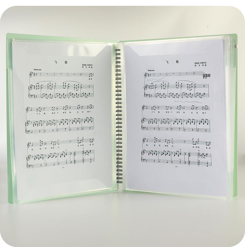 Clip Impermeabile Pieghevole A4 per Spartiti Musicali per Studenti - Supporto per Spartiti di Pianoforte