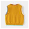 2024 Children's Cartoon Bear Sweater Vest - New Sleeveless Wool Pullover for Boys