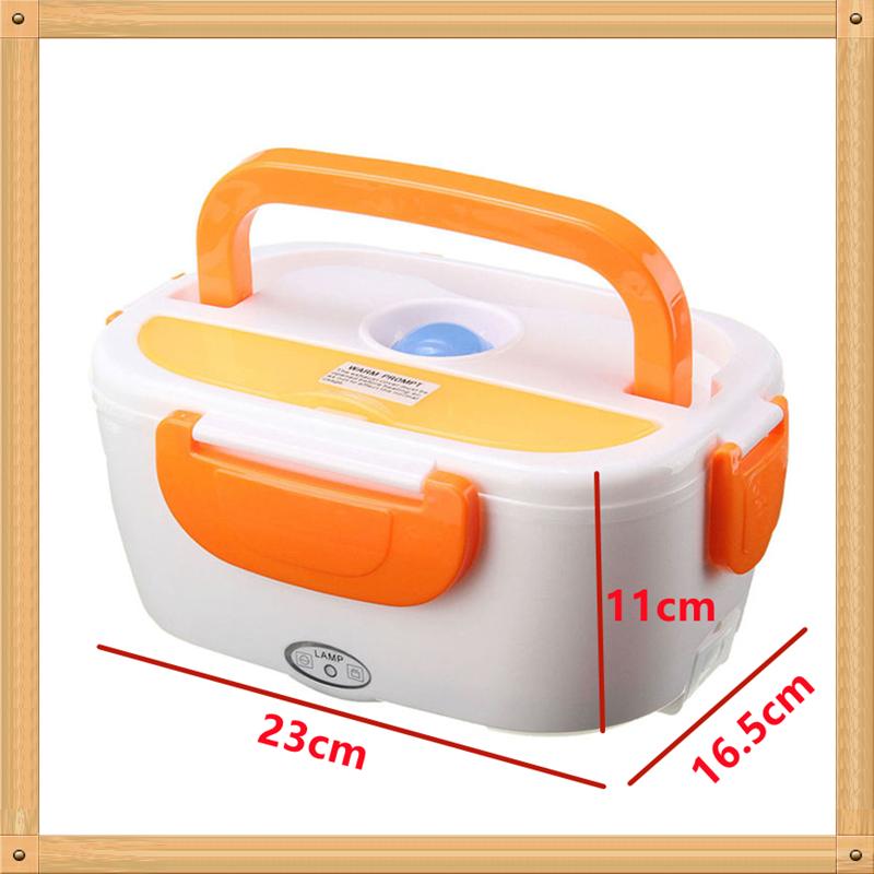12V Portable Electric Heated Lunch Box Car Electric Heating Lunch Box Rice Food Warmer Container for Travel School Dinnerware