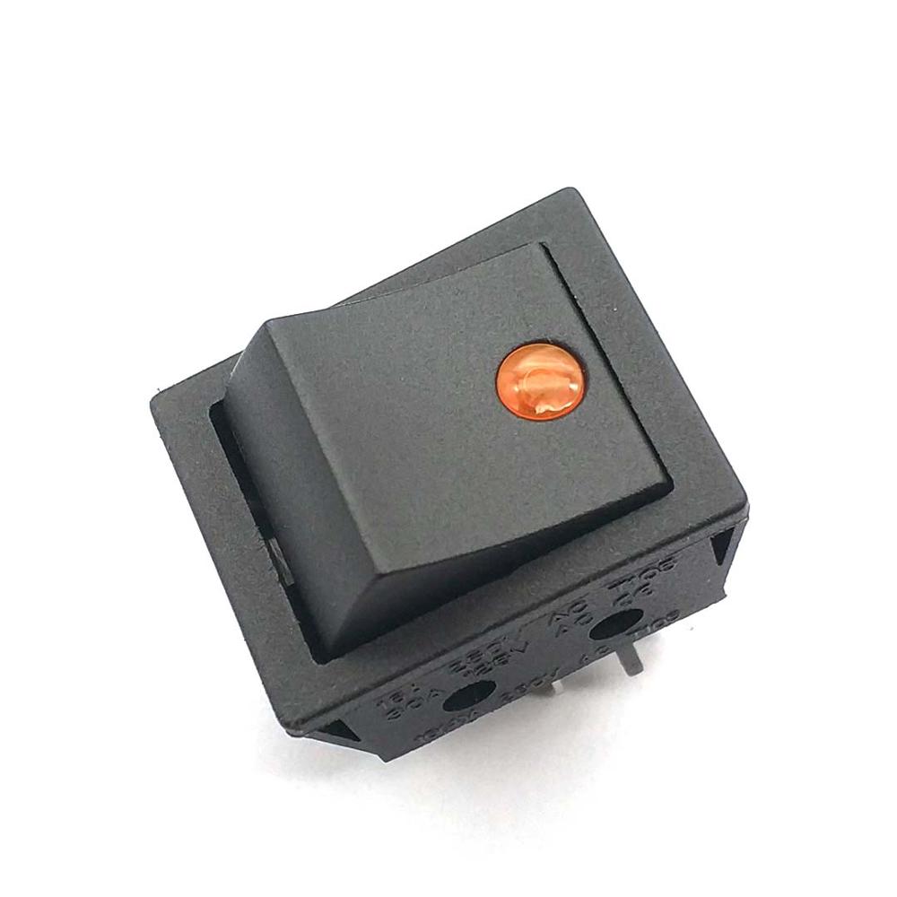 

Фіксуючий тумблер Перемикач живлення I/O 4 контакти З підсвічуванням 16A 250VAC 30A 125VAC KCD4 жовтий