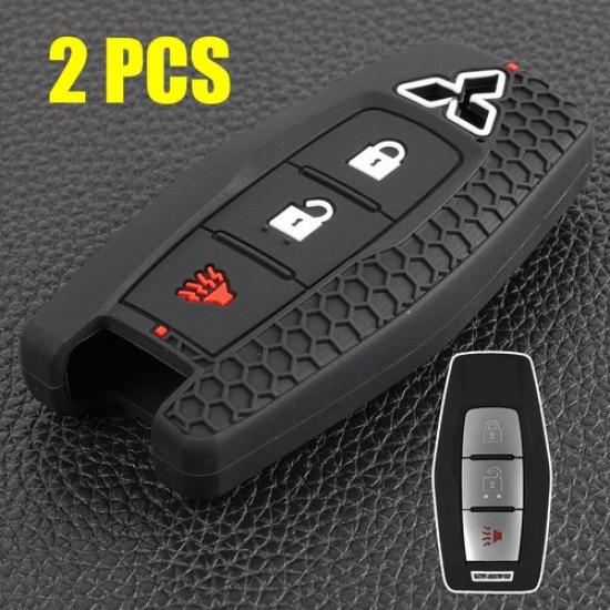 

Key Fob Ring Cover Case Holder 3 Button For Mitsubishi Outlander -2024 .