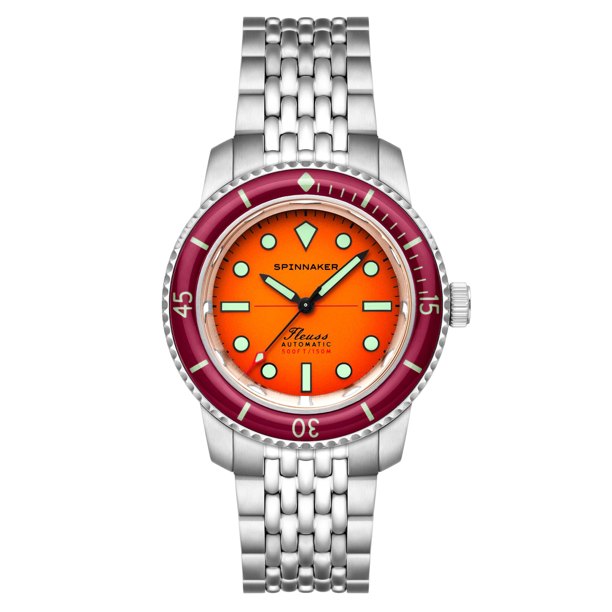

Fluce 40 Automatic 15 ATM Water Sapphire Orange [SPINNAKER] Watch, Self-winding, Resistant, Crystal, Dial, SP-5133-99, Men s [Authentic] помаранчевий