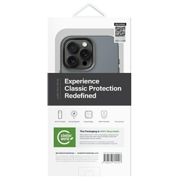 Uniq Etui Lyden Ds Iphone 16 Pro 6.3    Magclick Charging Niebiesko-Czarny/Washed Blue-Black