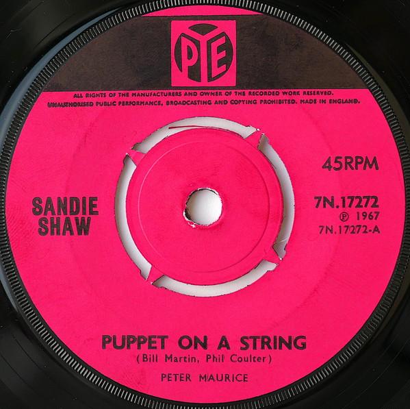 

7inch Record SANDIE SHAW - Puppet On A String 7N17272 Pye Records 1967 UK Rock Used