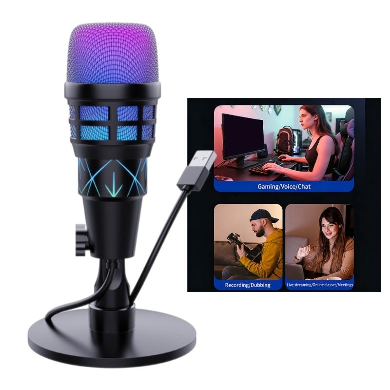High Sensitivity Professional Dynamic Microphone for Streaming Computer Recording Mic Noise Reduction for Recording