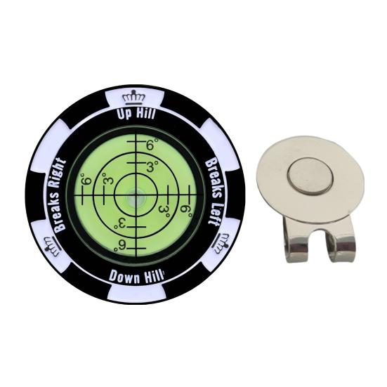 Magnetic Golf Green Reader with Hat Clip High Precision Compact Size Lightweight Portable Bubble Level Golf Putting Green Reading Aid