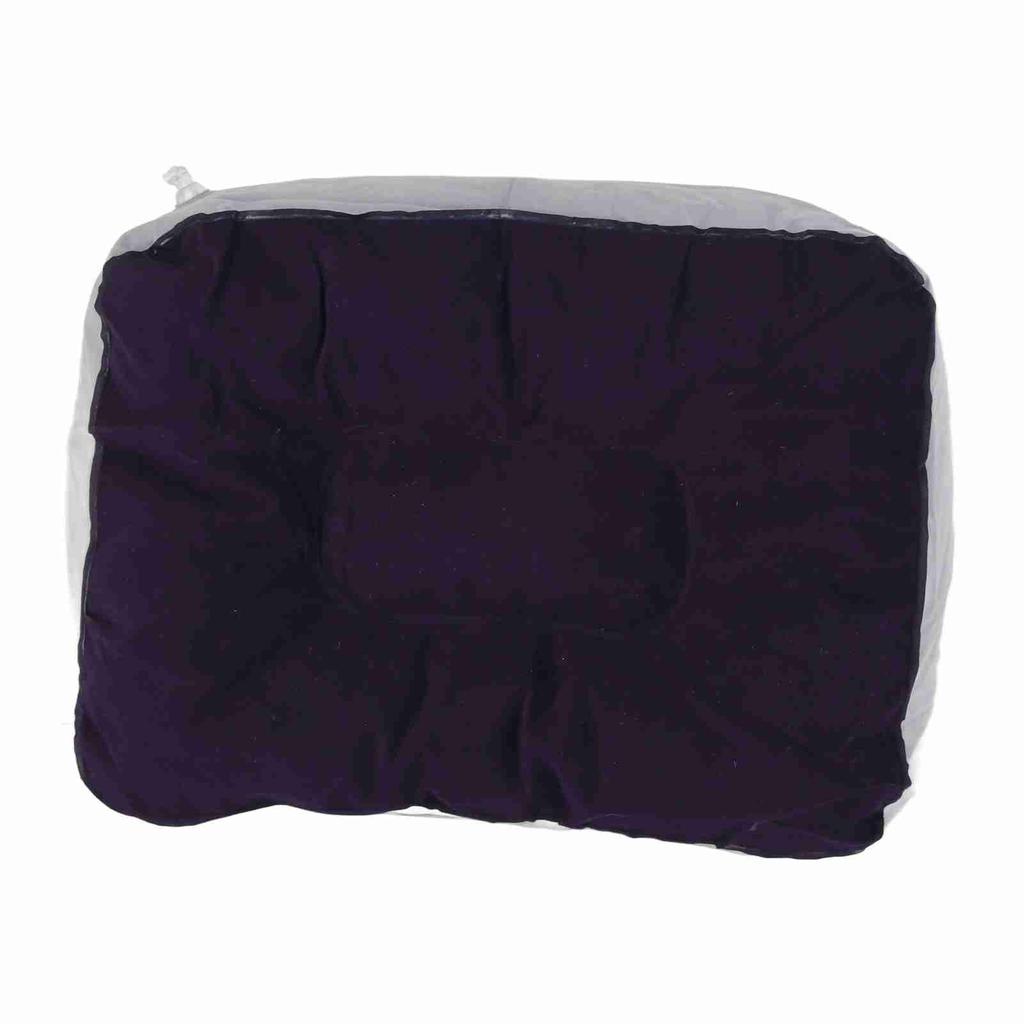 Inflatable Flocking Travel Foot Rest Soft Pillow Travel Flights Relax Cushion With Air Pump