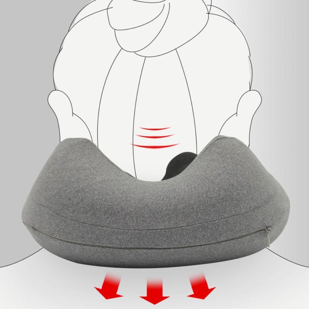 Washable Press Type Inflatable Travel Pillow Detachable Neck Support Pillow  Business Trip