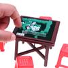 1:12 Miniaturní model stolu a židle na mahjong pro domeček pro panenky, simulační nábytek, dekorace modelu domu, hračka, doplňky pro domeček pro panenky