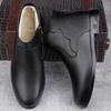 Bottes montantes en cuir pour homme, style Chelsea anglais, à bout rond, en peluche, style business, tendance, hiver, chaussures décontractées en cuir véritable
