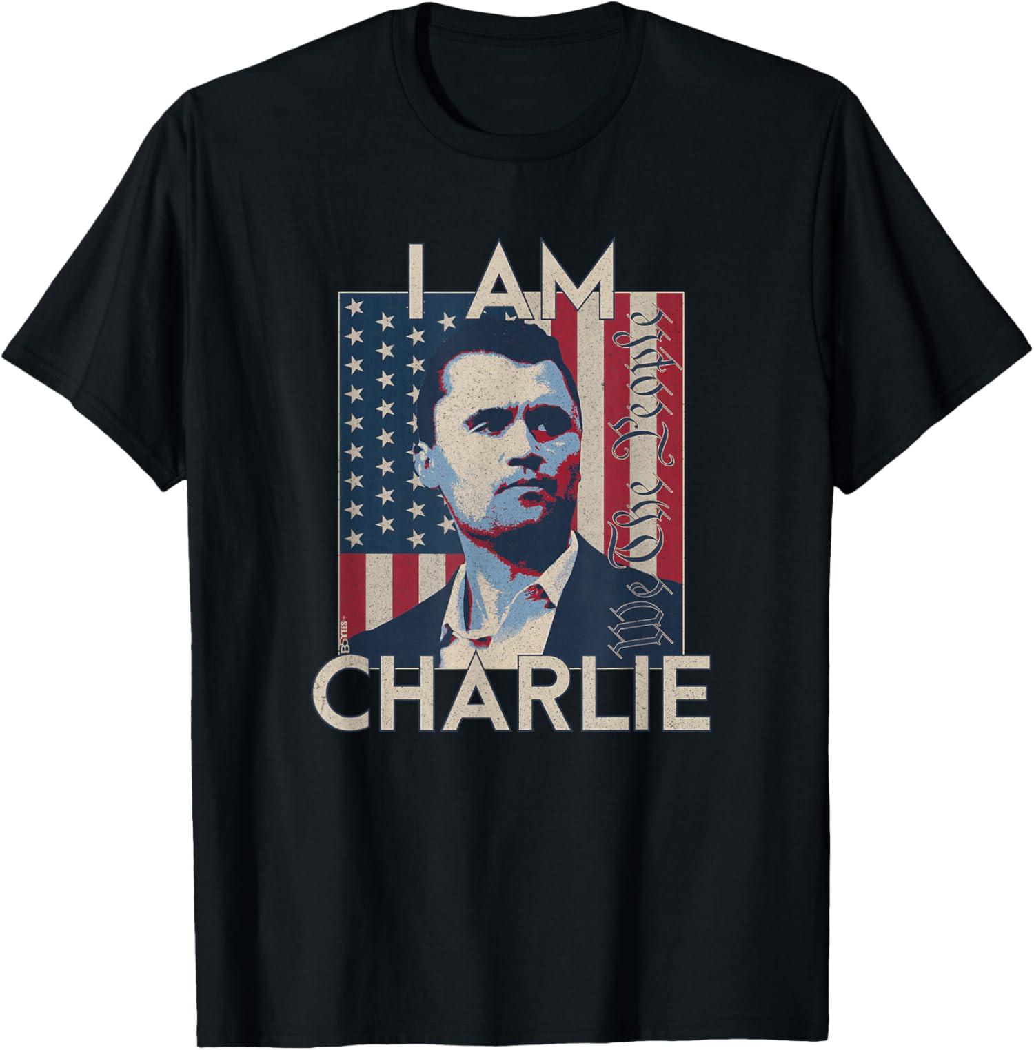 

I Am Charlie, We The People, Remember Kirk, US Flag Unisex T-Shirt Mens Womens Tees Top 2XL