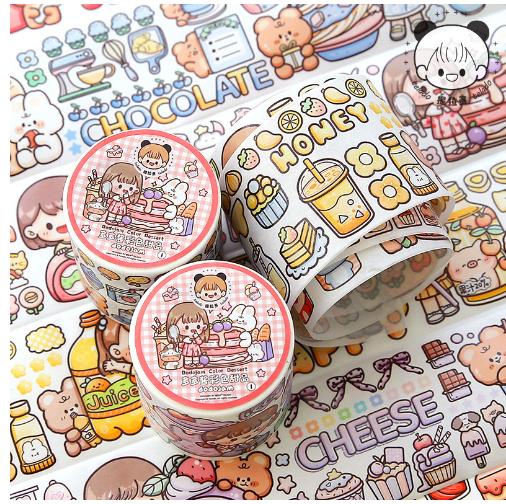 1pcs/1lot Decorative Adhesive Tapes Colorful Dessert 2 Decorative Scrapbooking DIY Paper Japanese Stickers