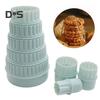 8Pcs/Set Cookie Cutters Sturdy Reusable Plastic Wavy Round DIY Dough Shape Molds for Baking
