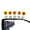 5PCS Cute Shaking Head Sunflower Car Shaking Head Ornament Cure Fresh Flower Car Center Console Rearview Mirror Ornament