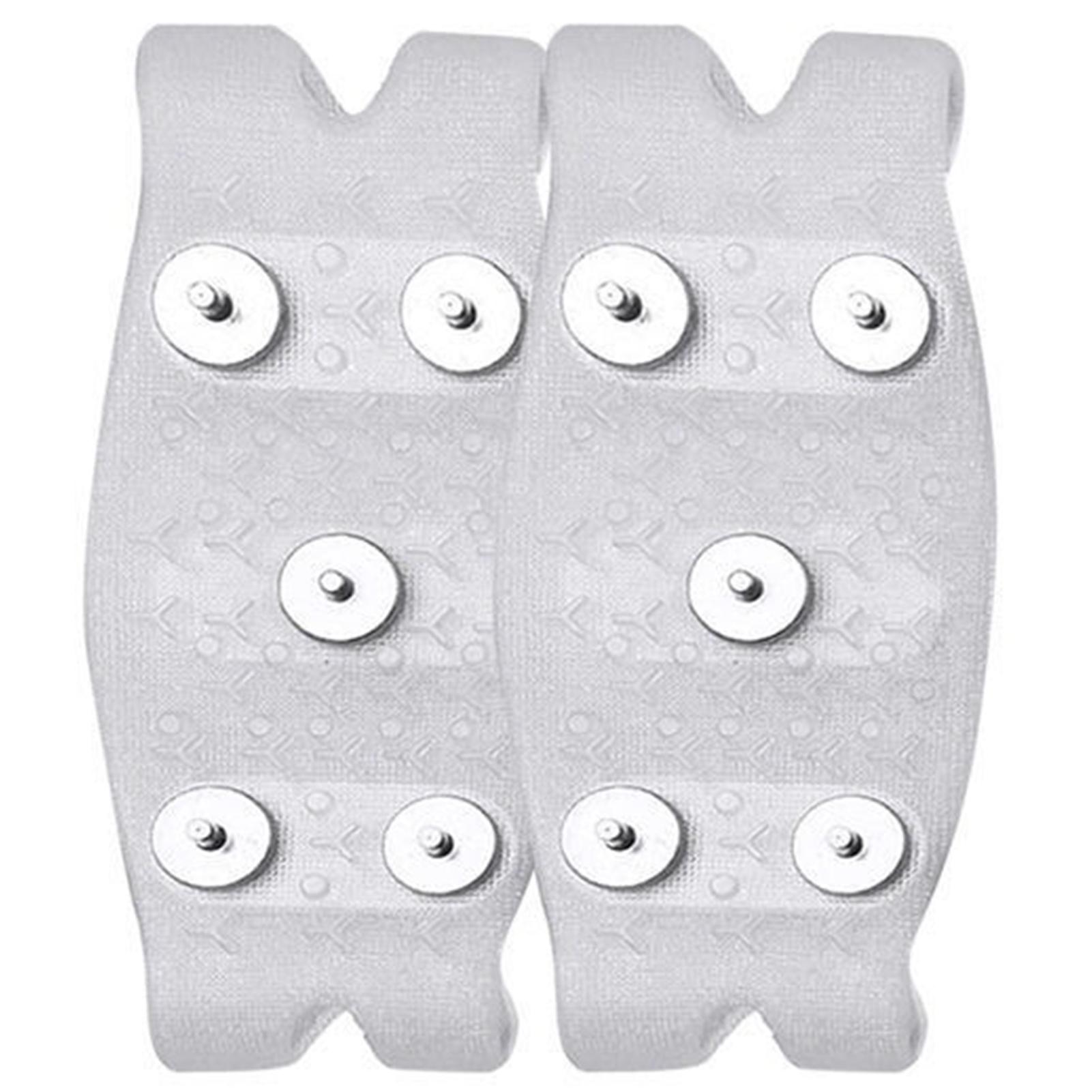 Ice Snow Road Anti-fall Shoe Spikes Sturdy Anti-Rust Shoe Spikes Grips For Ice Fishing Hiking 1 Pair белый