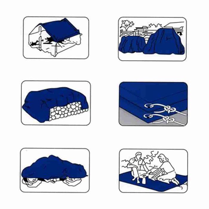Bâche de Protection 5x6m Bleue (30m²) - Étanche, Résistante aux UV et Indéchirable