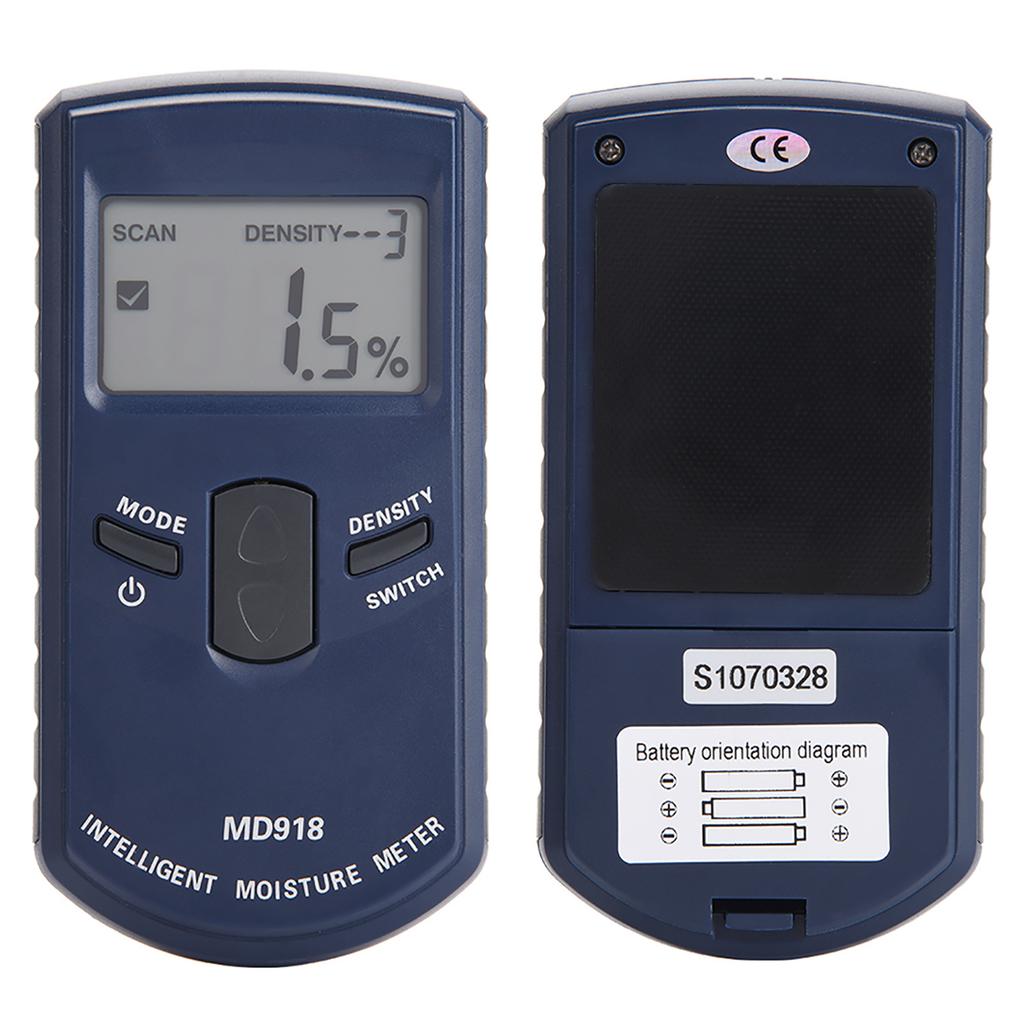 MD918 Digital LCD Inductive Wood Moisture Meter Detector Timber Humidity Tester 4percent 80percent RH